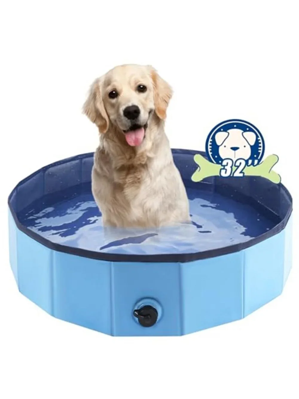 Foldable Dog Pool Portable Pet Bath Tub and Kiddie Swimming Pool Puppy Outdoor